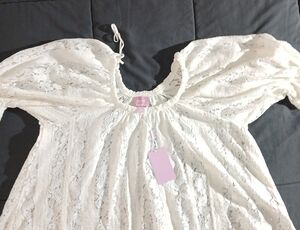 NWT Sz.XS Womens Muse Short Sleeve Lace Blouse